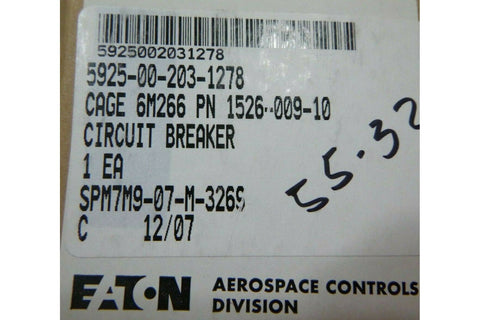 EATON AEROSPACE 1526 - 000 - 10 10 AMP CIRCUIT BREAKER GC885C10 , 5925 - 00 - 203 - 1278 - Royal Equipment Royal Equipment