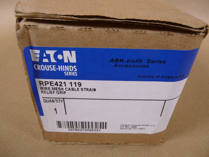 Eaton RPE421-119 / RPE421119 Wire Mesh Cable Strain Relief Grip CGB | Industrial MRO Replacement Parts, Manufacturing Machine Parts &amp; Components, Heavy Equipment Parts Supplier