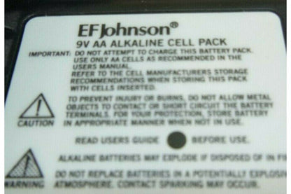 EF JOHNSON 250-5100-281 9V AA ALKALINE REPLACEABLE BATTERY PACK FOR 5100 RADIOS | Industrial MRO Replacement Parts, Manufacturing Machine Parts &amp; Components, Heavy Equipment Parts Supplier