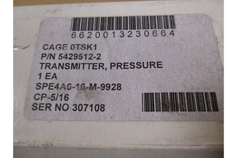 Ellison Sensors 5429512 - 2 Pressure Transmitter , 6620 - 01 - 323 - 0664 - Royal Equipment Royal Equipment