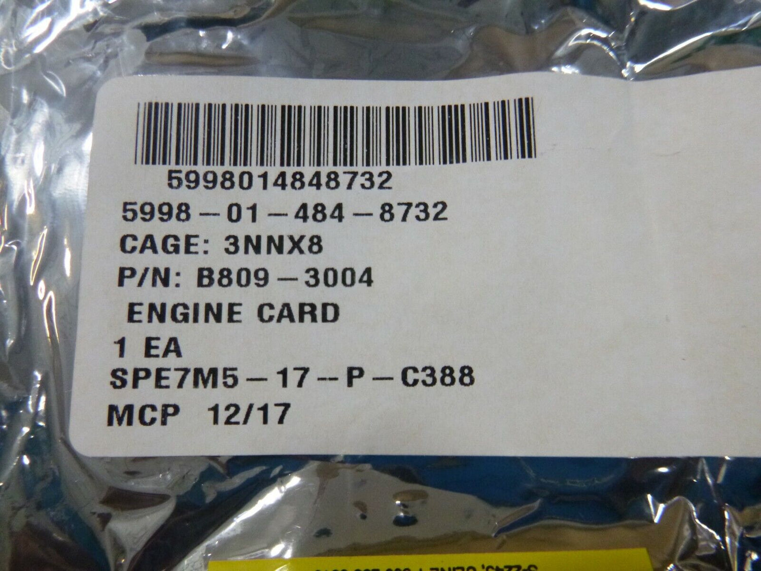 Essex Electro Engineers B809D 72kW Generator Set Engine Card B809-3004 | Genuine MEP Generator Replacement Parts and Military Surplus Generator Parts