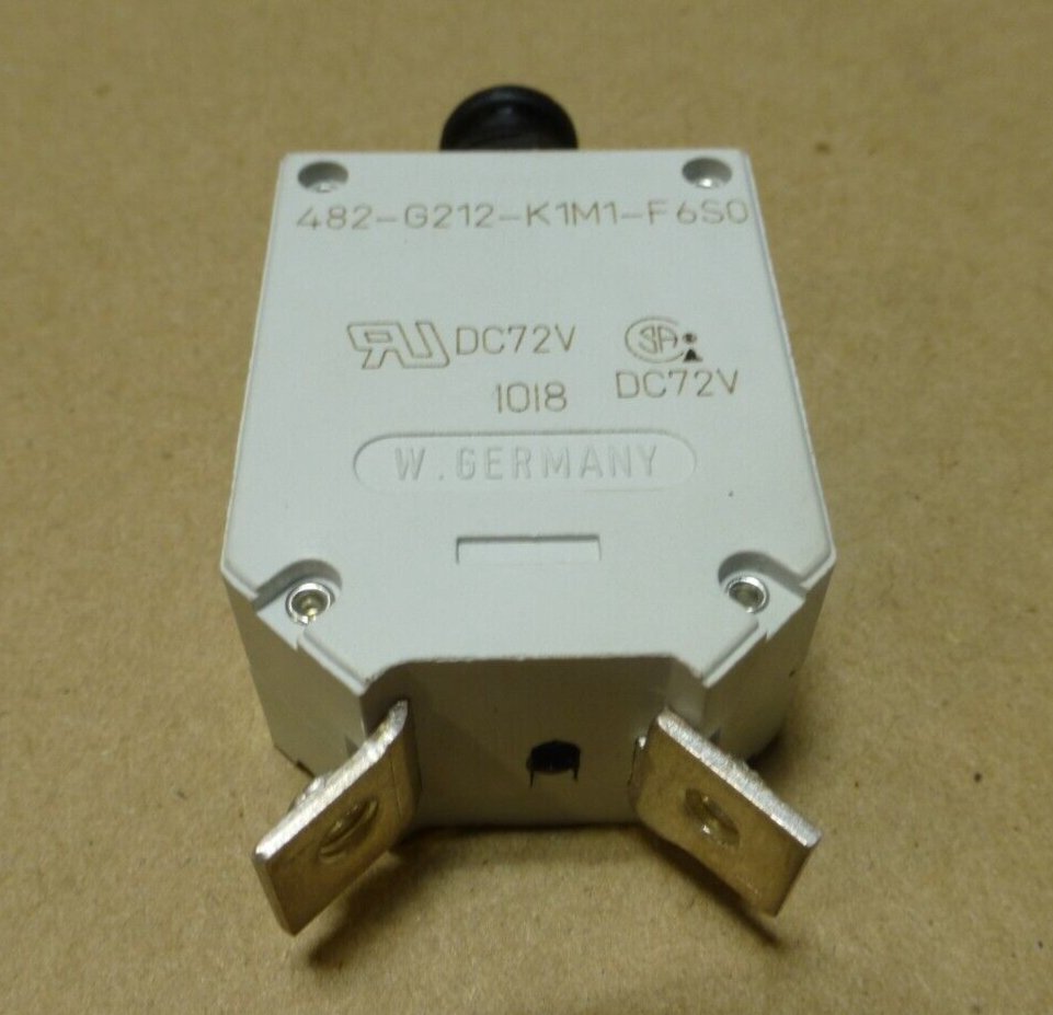 ETA GERMANY 482-G212-K1M1-F650-10A 10AMP CIRCUIT BREAKER 115VAC 28VDC 1POLE | Electrical MRO Replacement Parts &amp; Components and Commercial Electrical Supplies Company