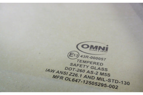 FMTV LMTV MTV M1083 RH DOOR WINDOW 12505295 - 002 , 2510 - 01 - 569 - 4229 - Royal Equipment Royal Equipment