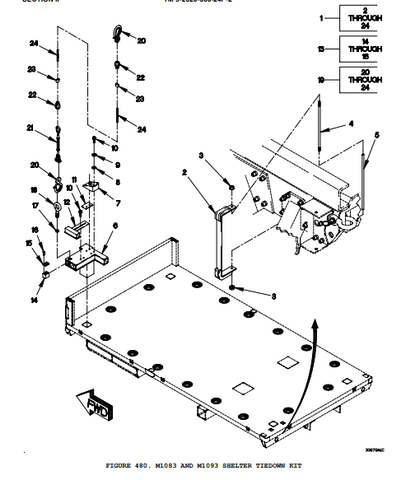 FMTV MTV M1083 M1093 Shelter Tiedown Stop 12479705 , 5340 - 01 - 494 - 1973 - Royal Equipment TACOM