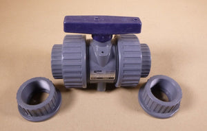 FNW F340E, 2" Inch Full Port True - Union CPVC Ball Valve W/ NPT & Socket Ends - Royal Equipment FNW