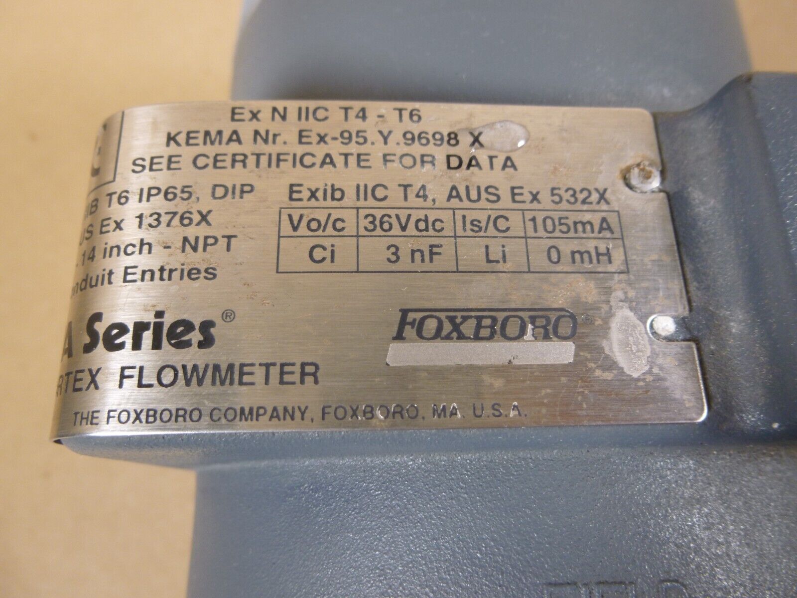 FOXBORO VORTEX I/A FLOW METER 83 W-D1HS1SSTJA 12.5-42Vdc 1500 PSI , 99510158 | Industrial MRO Replacement Parts, Manufacturing Machine Parts &amp; Components, Heavy Equipment Parts Supplier