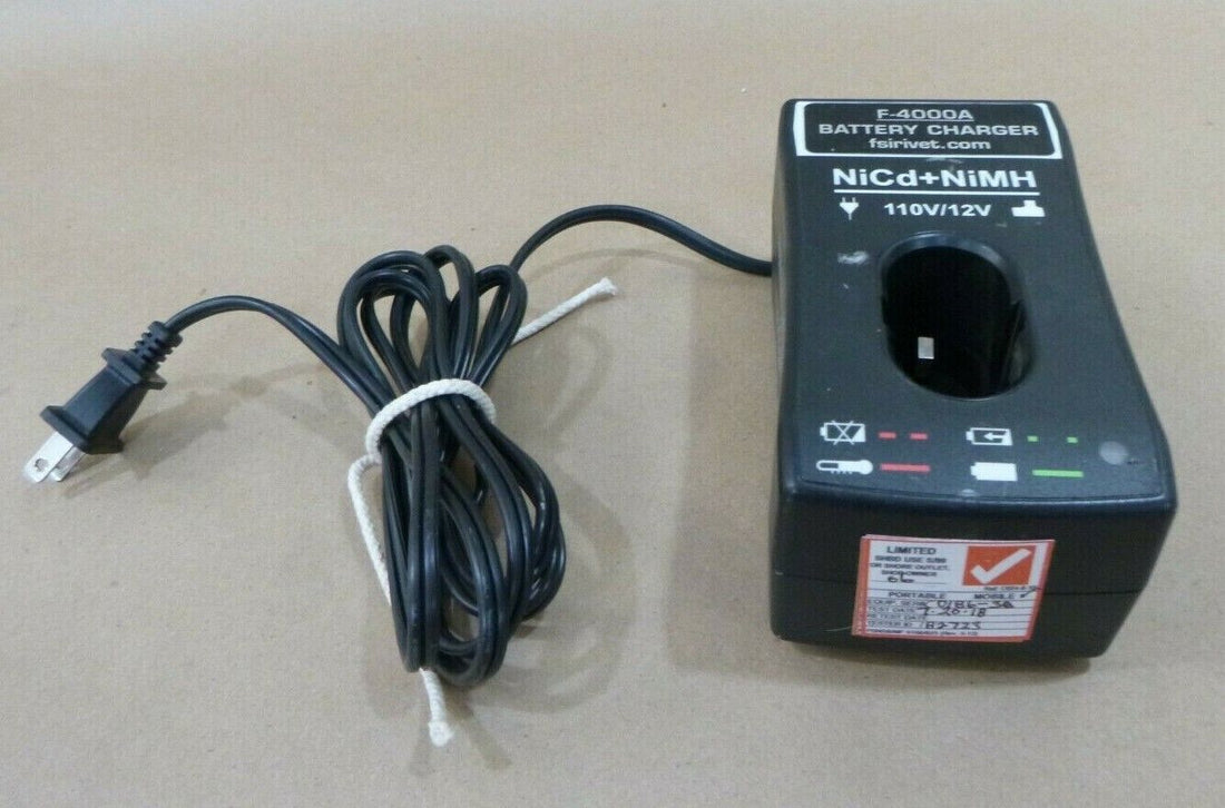FSI F-4000A BATTERY CHARGER NiCd + NiMH 110V/12V FOR PT-4000 BLIND RIVETER | Industrial MRO Tools and Replacement Industrial Equipment Components
