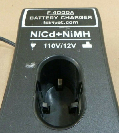 FSI F-4000A BATTERY CHARGER NiCd + NiMH 110V/12V FOR PT-4000 BLIND RIVETER | Industrial MRO Tools and Replacement Industrial Equipment Components