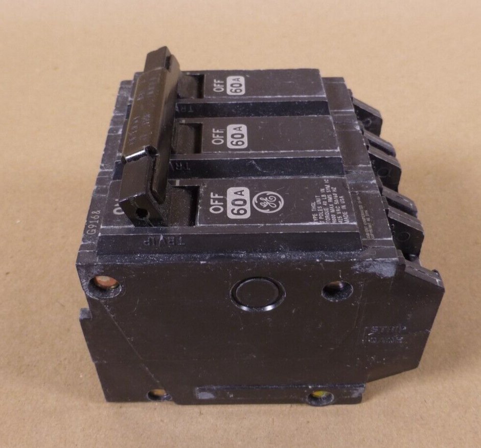 GE General Electric THQL3460 60Amp 3Pole Circuit Breaker Plug-In THQL | Electrical MRO Replacement Parts &amp; Components and Commercial Electrical Supplies Company