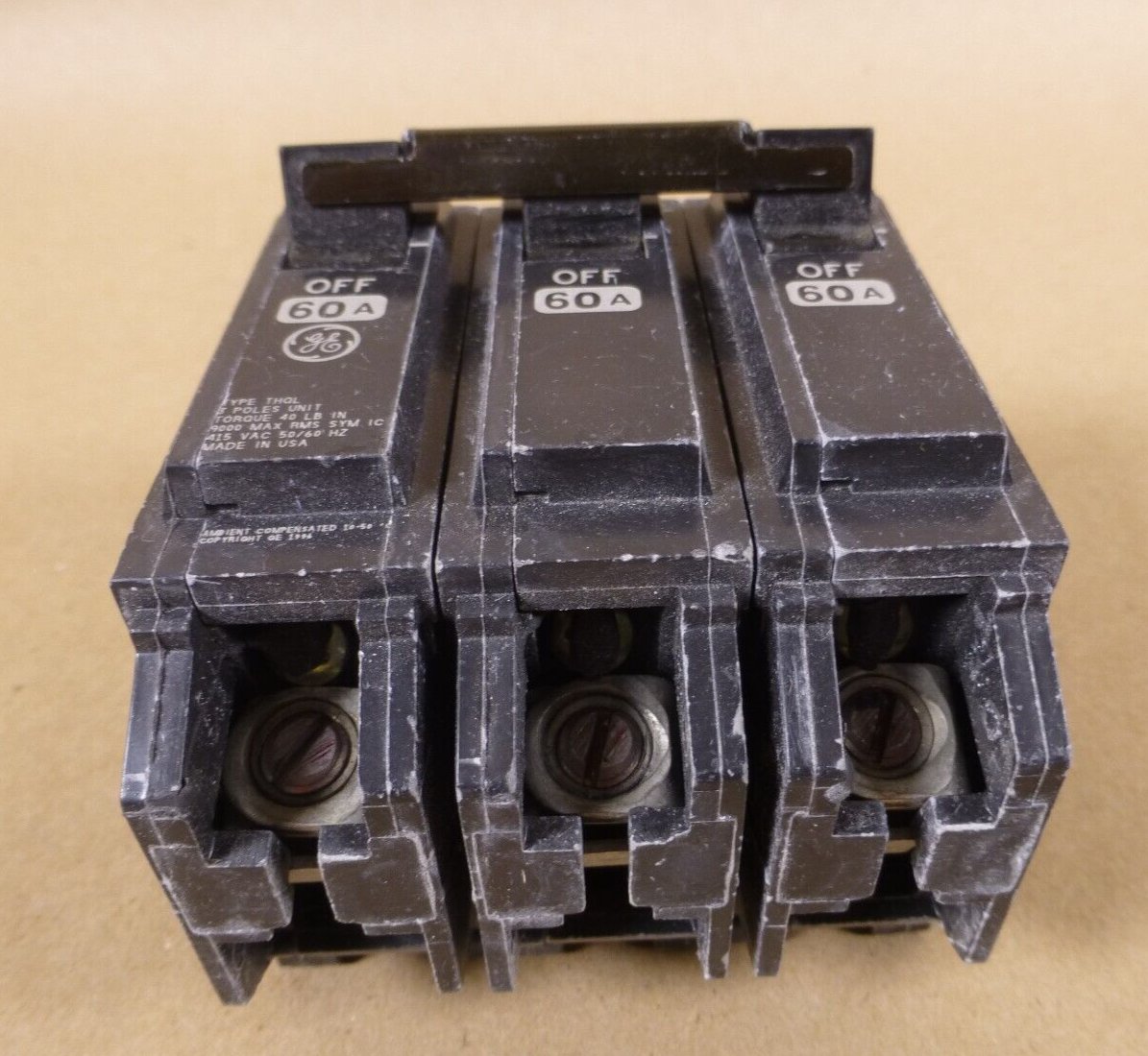GE General Electric THQL3460 60Amp 3Pole Circuit Breaker Plug-In THQL | Electrical MRO Replacement Parts &amp; Components and Commercial Electrical Supplies Company