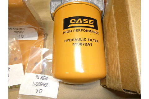 Genuine Case New Holland CNH Hydraulic Filter Assembly 409222A1 W/ Bracket - Royal Equipment Royal Equipment