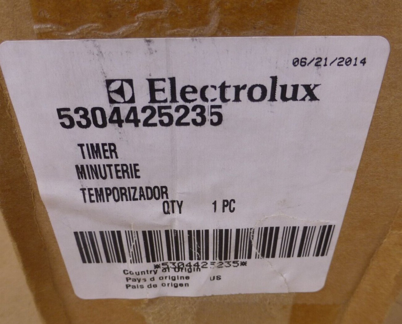 Genuine Electrolux 5304425235 Timer | Industrial MRO Replacement Parts, Manufacturing Machine Parts &amp; Components, Heavy Equipment Parts Supplier