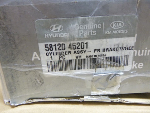 Genuine Hyundai OEM 58120 - 45201 BRAKE CYLINDER ASSY - LEFT FRONT 5812045201 - Royal Equipment HYUNDAI