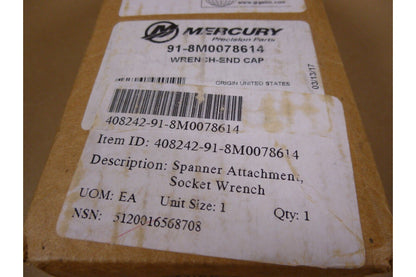 Genuine Mercury Verado 91-8M0078614 End Cap Wrench OEM New | Industrial MRO Tools and Replacement Industrial Equipment Components