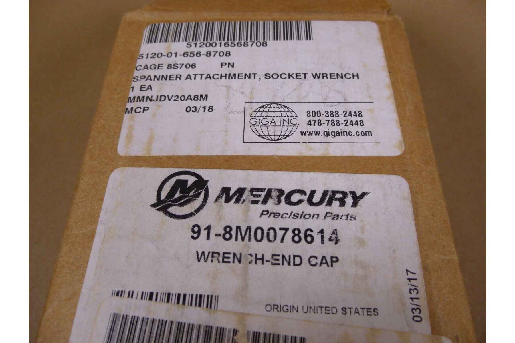 Genuine Mercury Verado 91-8M0078614 End Cap Wrench OEM New | Industrial MRO Tools and Replacement Industrial Equipment Components