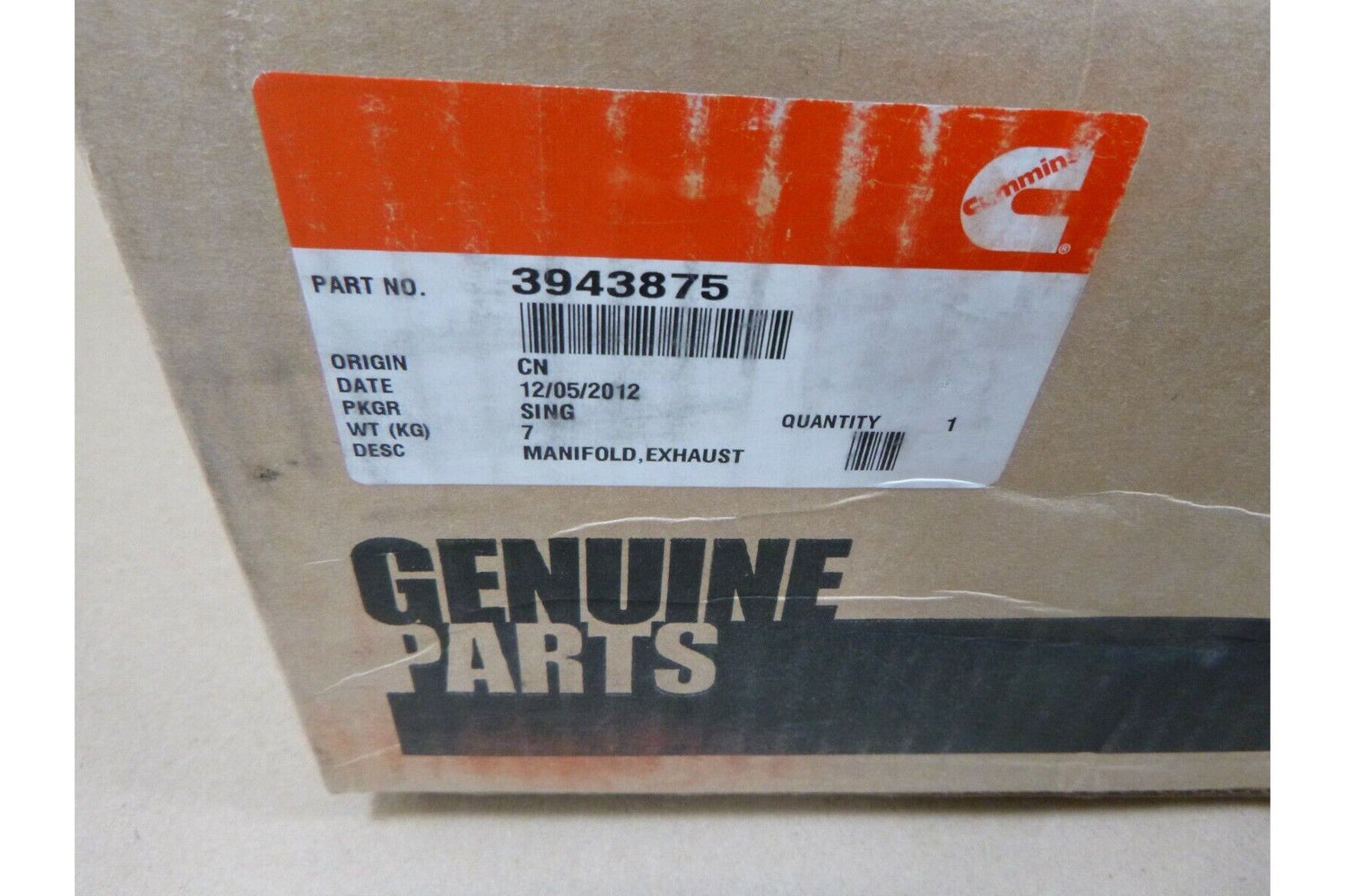 GENUINE OEM CUMMINS EXHAUST MANIFOLD 3943875 FOR 5.9L 6B ISB QSB B5.9 ENGINE | Replacement Truck Parts, Trailer Accessories, Automobile Supplies, Car Parts &amp; Accessories