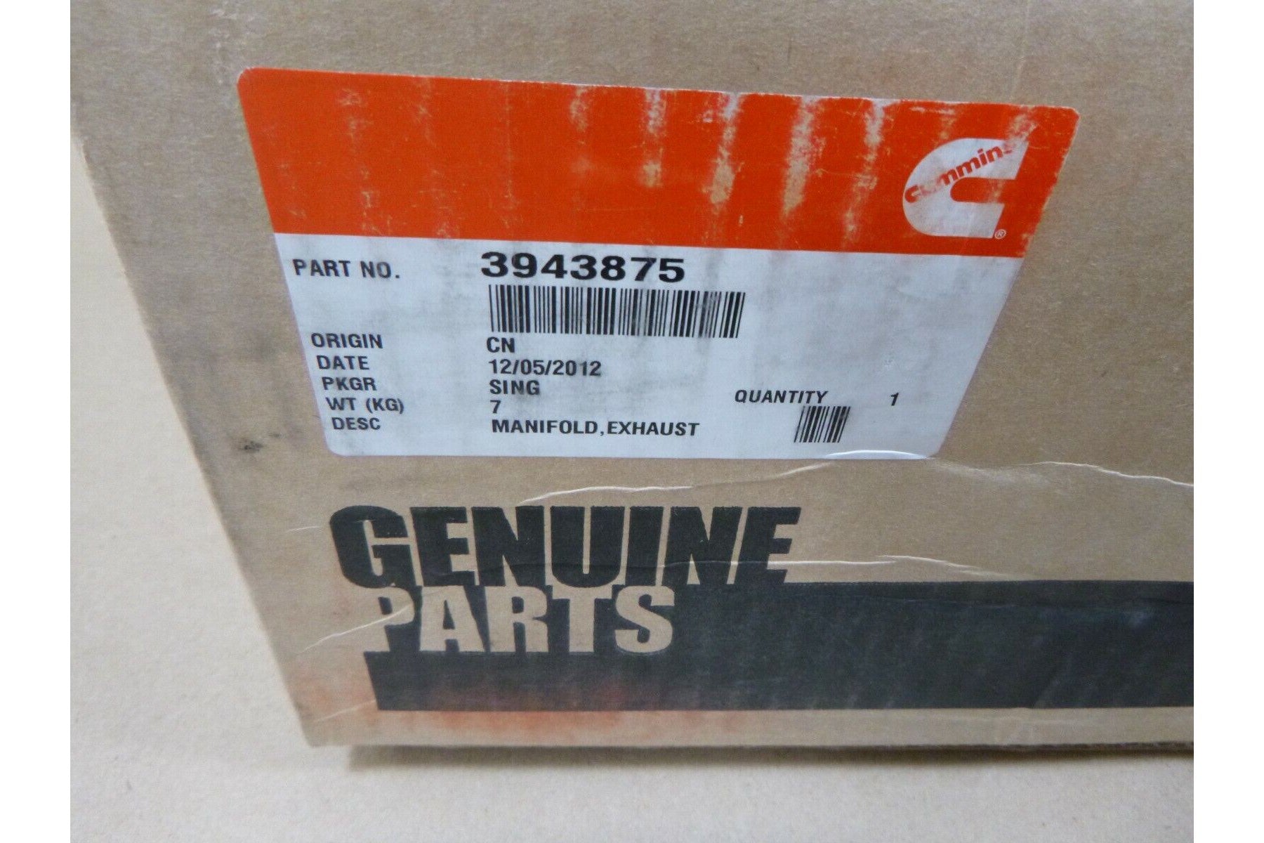 GENUINE OEM CUMMINS EXHAUST MANIFOLD 3943875 FOR 5.9L 6B ISB QSB B5.9 ENGINE | Replacement Truck Parts, Trailer Accessories, Automobile Supplies, Car Parts &amp; Accessories