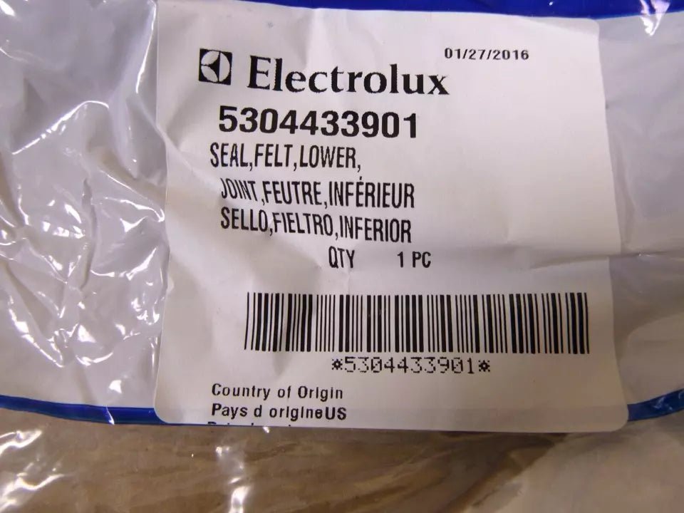 Genuine OEM Frigidaire / Electrolux 5304433901 Drum Seal Felt Gasket | Industrial MRO Replacement Parts, Manufacturing Machine Parts &amp; Components, Heavy Equipment Parts Supplier