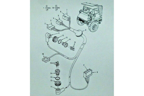 GENUINE OEM HAZARD WARNING LIGHT WIRING HARNESS FOR MERCEDES - BENZ UNIMOG FLU419 - Royal Equipment Mercedes - BenzIndividual Gauge