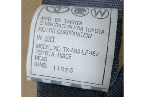 GENUINE TOYOTA HIACE 1999 - 2006 REAR RH SEAT BELT NO.2 TK - ABO - EF487 73560 - 26210B1 - Royal Equipment Royal Equipment