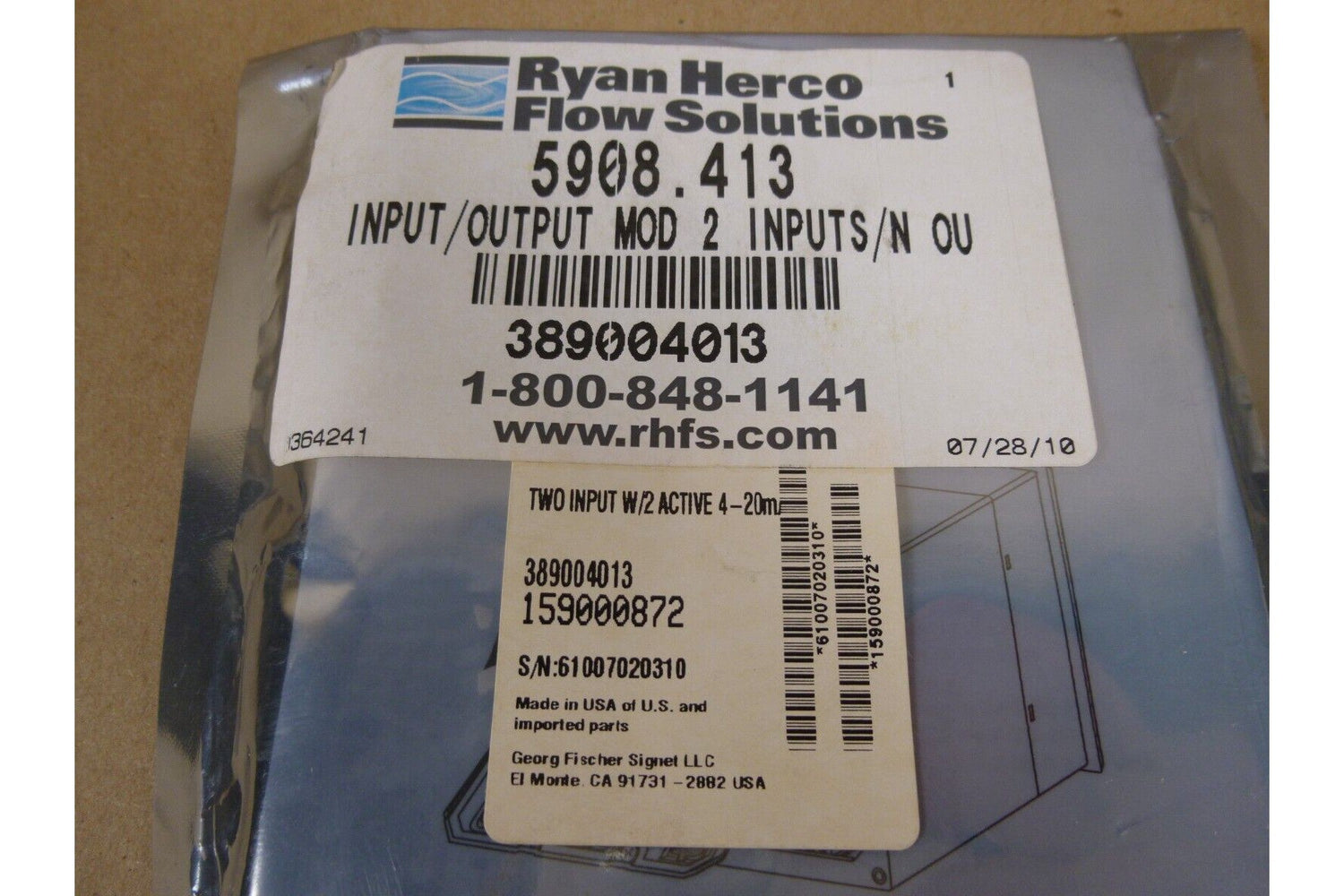Georg Fischer Signet 159000872 , 3-8900.401-3 +GF+ Module 2 Input 2 Active | Industrial MRO Replacement Parts, Manufacturing Machine Parts &amp; Components, Heavy Equipment Parts Supplier