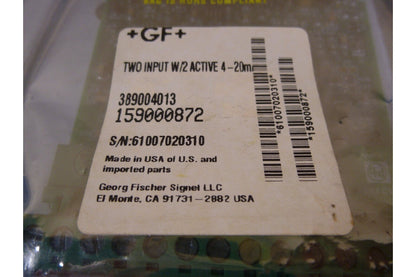 Georg Fischer Signet 159000872 , 3-8900.401-3 +GF+ Module 2 Input 2 Active | Industrial MRO Replacement Parts, Manufacturing Machine Parts &amp; Components, Heavy Equipment Parts Supplier