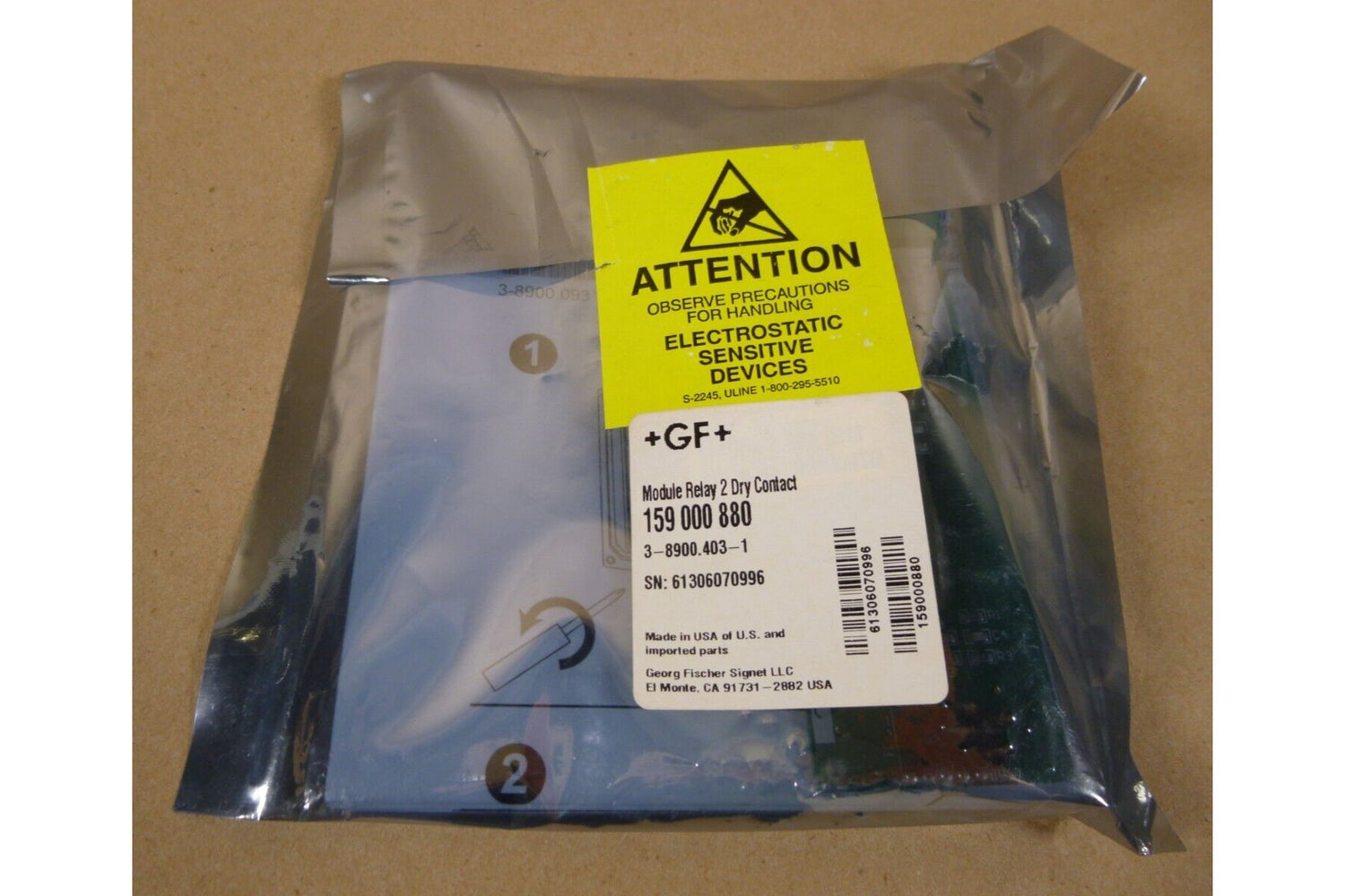 Georg Fischer Signet 159000880 , 3-8900.403-1 +GF+ Module Relay 2 Dry Contact | Electrical MRO Replacement Parts &amp; Components and Commercial Electrical Supplies Company