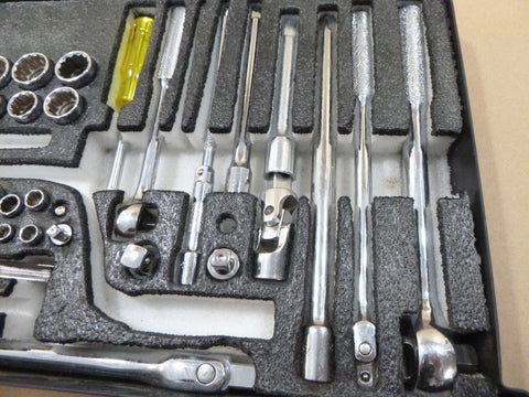 GMTK GENERAL MECHANICS TOOL KIT SK USA SAE METRIC WRENCHES SOCKETS W/ HARD CASE - Royal Equipment SK