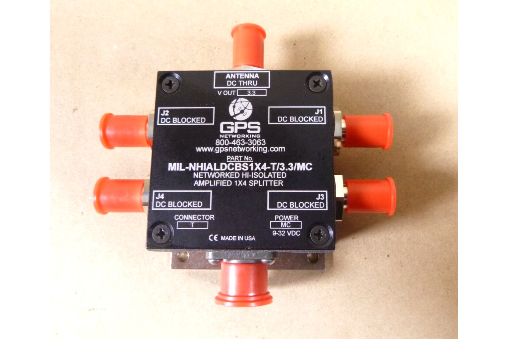 GPS Networking Active Antenna Splitter 1x4, MIL-NHIALDCBS1X4, Military Connector | Industrial MRO Replacement Parts, Manufacturing Machine Parts &amp; Components, Heavy Equipment Parts Supplier