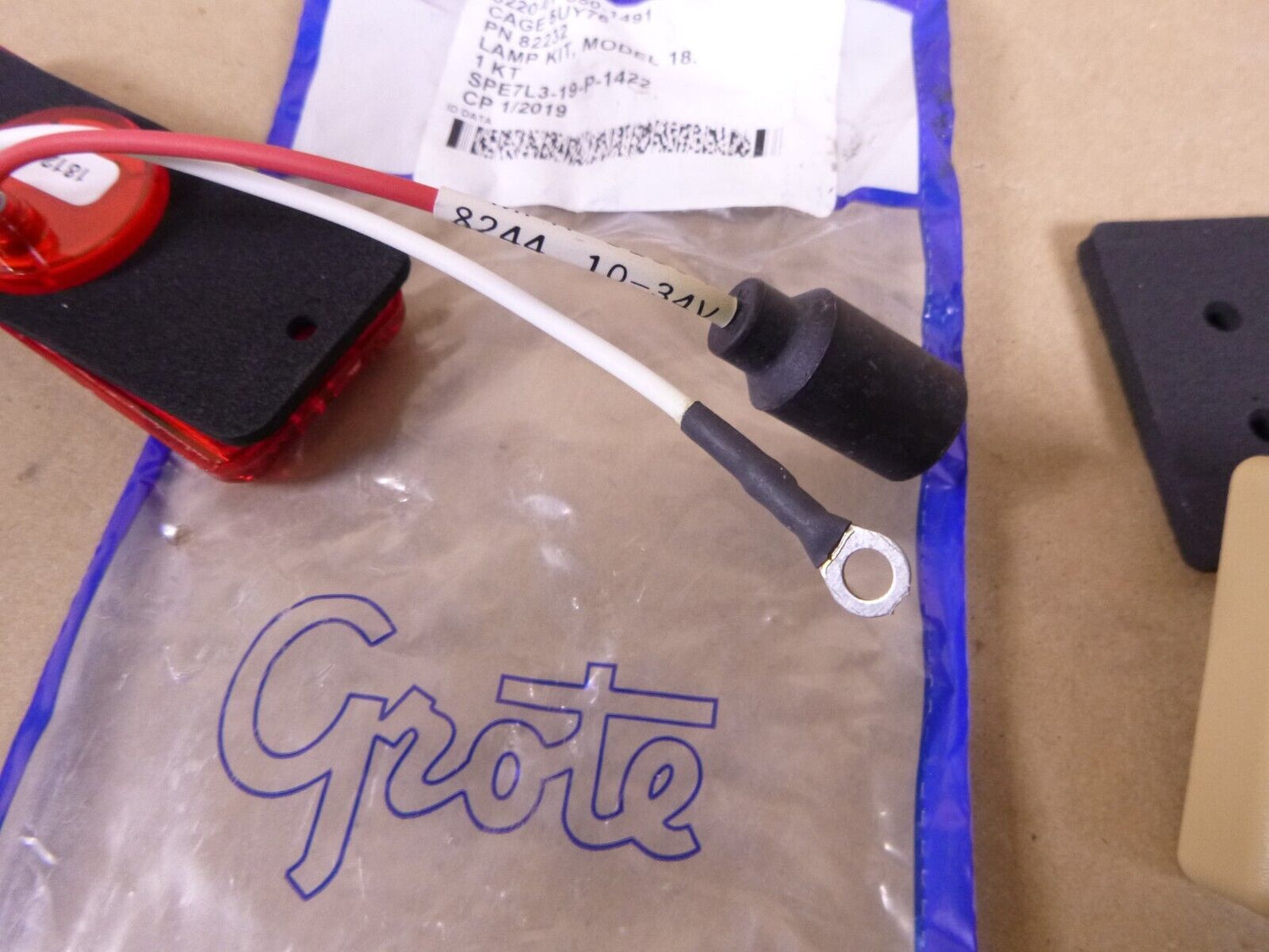 Grote Military 12-24 Volt Red LED Rectangular Side Marker Clearance Light - Tan | Replacement Truck Parts, Trailer Accessories, Automobile Supplies, Car Parts &amp; Accessories