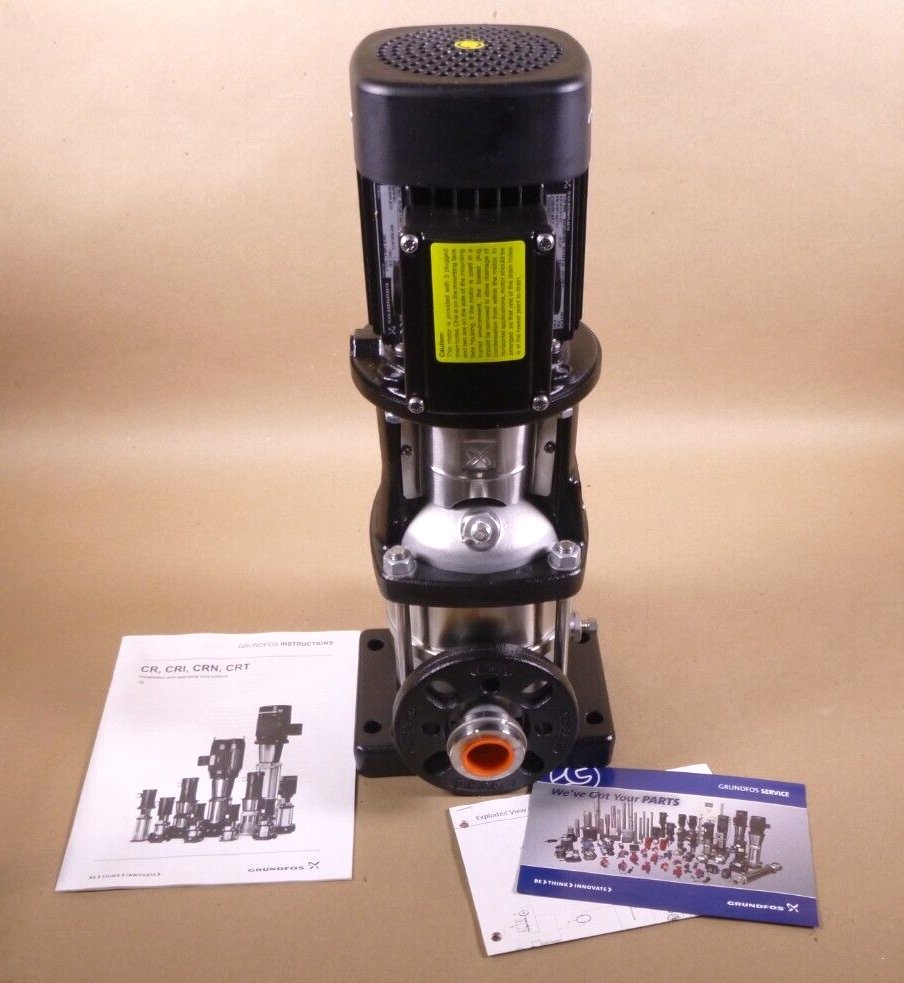 Grundfos Vertical Multistage Centrifugal Pump CRN1-5 A-FGJ-G-V-HQQV, 1/2 Hp 3 Ph | Industrial Electric Motors, Pumps &amp; Parts