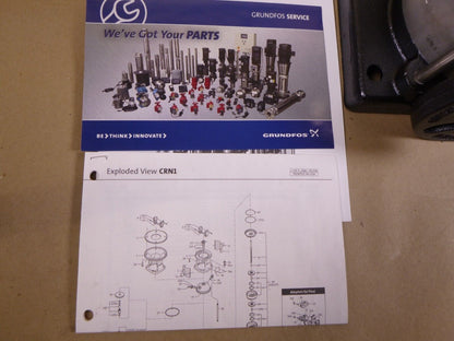 Grundfos Vertical Multistage Centrifugal Pump CRN1-5 A-FGJ-G-V-HQQV, 1/2 Hp 3 Ph | Industrial Electric Motors, Pumps &amp; Parts