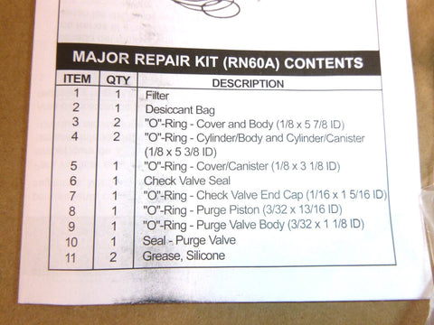 Haldex Air Dryer Service Kit RN - 60 - V, RN60V - Royal Equipment HALDEX