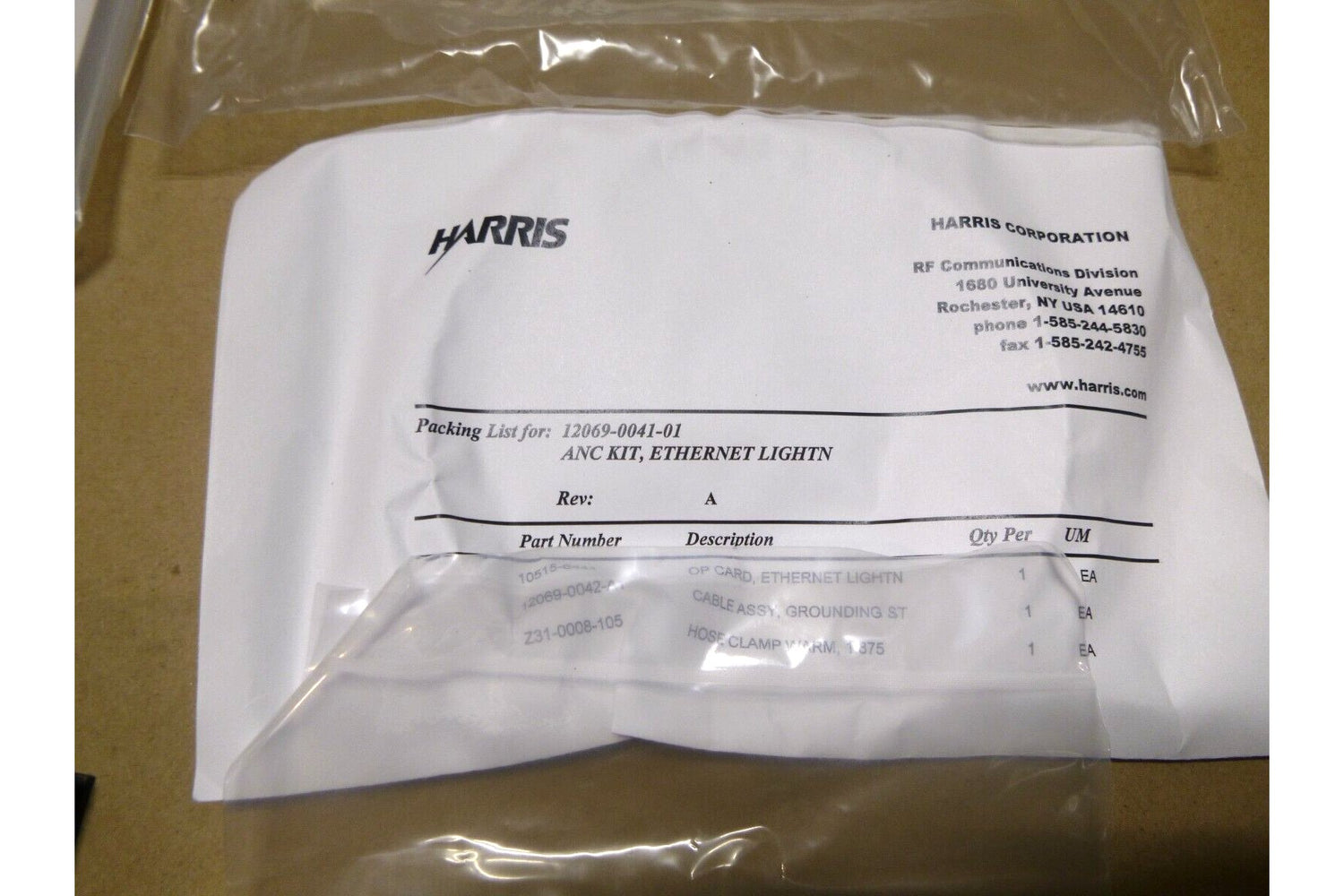 Harris RF-7800W Broadband Ethernet HCLOS Radio Lightning Protector 12069-0040-01 | Industrial MRO Replacement Parts, Manufacturing Machine Parts &amp; Components, Heavy Equipment Parts Supplier