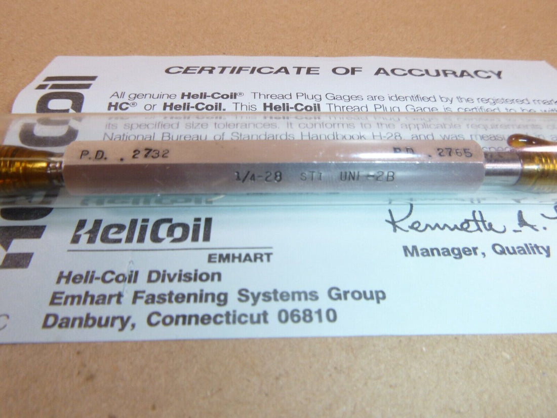HELICOIL 1443-4 Working Gage, 2B, 1/4-28 Inch Internal Thread Size | Industrial MRO Tools and Replacement Industrial Equipment Components