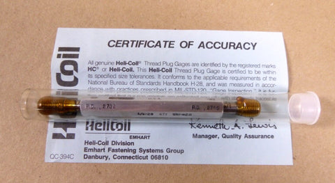 HELICOIL 1443 - 4 Working Gage, 2B, 1/4 - 28 Inch Internal Thread Size - Royal Equipment HELICOIL