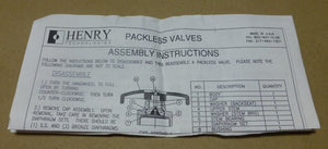 HENRY TECHNOLOGIES 6268N PACKLESS BRASS SHUTOFF GLOBE VALVE , 1 - 1/8" ODS - Royal Equipment HENRY TECHNOLOGIES