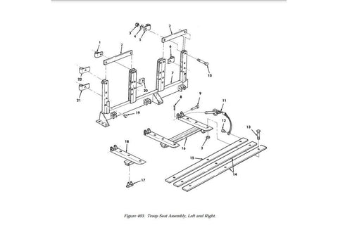 HMMWV HUMVEE M998 TROOP SEAT RH RETAINER ASSEMBLY 12340535 - 2 , 2540 - 01 - 192 - 9714 - Royal Equipment AM GENERALOther