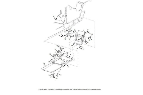 HMMWV M1113 M1114 M1151 LEFT REAR UNDERBODY ENHANCED IAP ARMOR MOUNTING BRACKET - Royal Equipment BAEOther Commercial Truck Parts