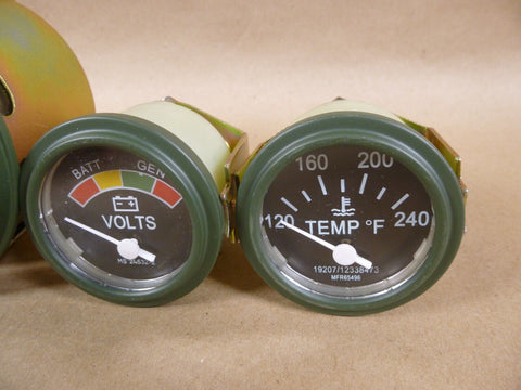 HMMWV M998 5 GAUGE KIT TEMPERATURE VOLTMETER FUEL LEVEL OIL TACHOMETER - Royal Equipment Unbranded