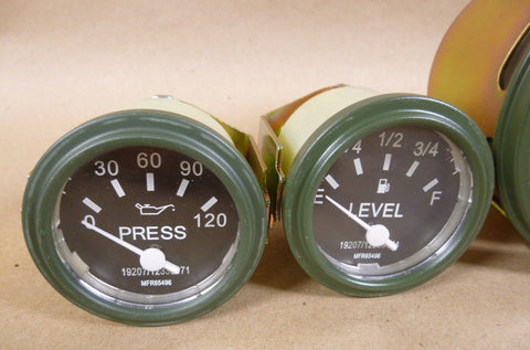 HMMWV M998 5 GAUGE KIT TEMPERATURE VOLTMETER FUEL LEVEL OIL TACHOMETER - Royal Equipment Unbranded