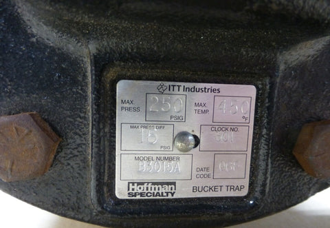 Hoffman B3015A Steam Bucket Trap Assembly w/o Strainer 250PSI ITT - Royal Equipment HOFFMAN