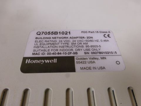 Honeywell Q7055B1021 Building Network Adapter 2DN , BNA - 2DN *UNTESTED* - Royal Equipment HONEYWELL