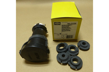 Hubbell HBL2333SW Twist Lock Connector Body Watertight 20A 277V 2-Pols 3 Wire | Electrical MRO Replacement Parts &amp; Components and Commercial Electrical Supplies Company