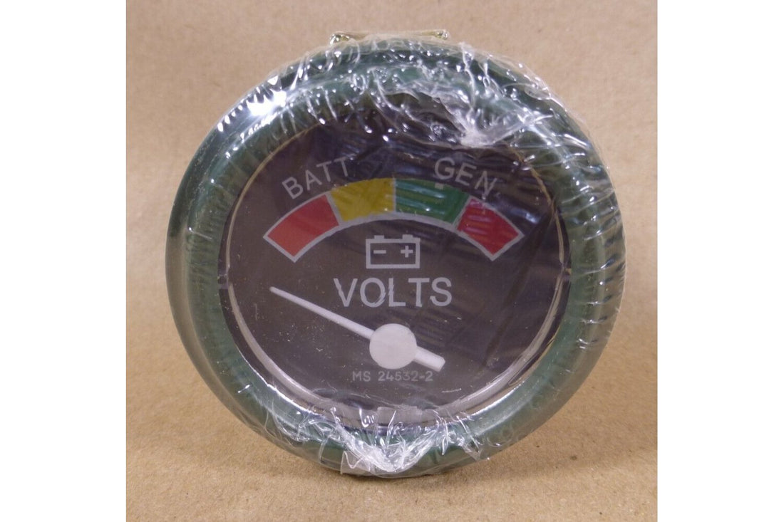 HUMVEE HMMWV M998 M35 M939 VOLTAGE VOLTMETER GAUGE MS24532-2 , 6625-01-086-9580 | Genuine M35 Military Truck Parts and M939 Cargo Truck Surplus Parts