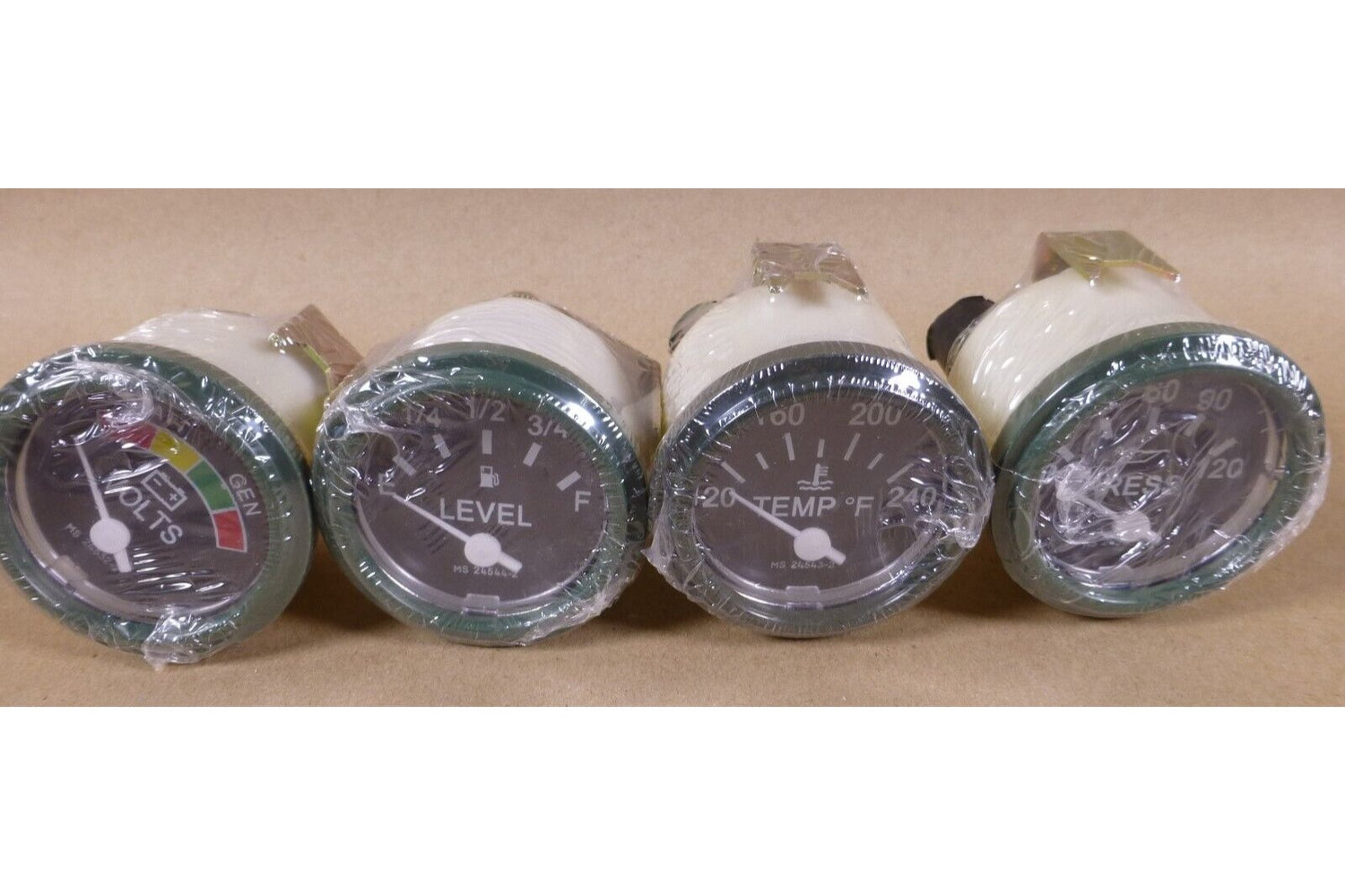 HUMVEE HMMWV M998 M939 M35 4 GAUGE KIT TEMPERATURE VOLTMETER FUEL LEVEL OIL | Genuine M35 Military Truck Parts and M939 Cargo Truck Surplus Parts
