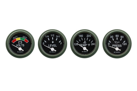 HUMVEE HMMWV M998 M939 M35 4 GAUGE KIT TEMPERATURE VOLTMETER FUEL LEVEL OIL - Royal Equipment UnbrandedGauge Set