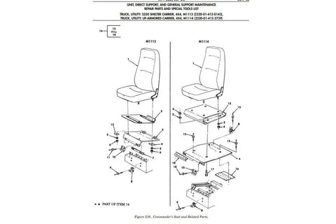 Humvee M1113 M1114 Commanders Seat Mounting Bracket 12469285 - 2 5340 - 01 - 449 - 9309 - Royal Equipment Royal Equipment