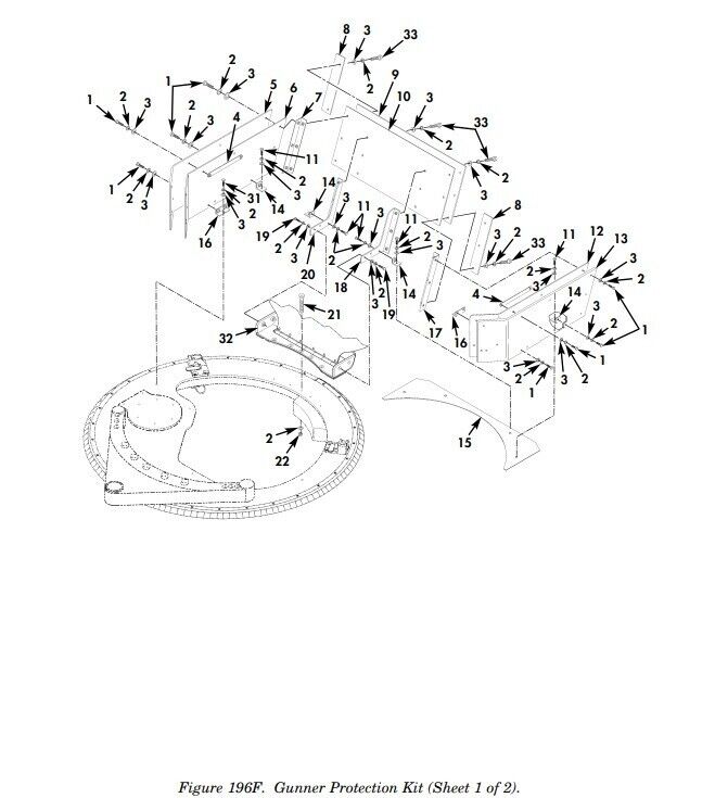 HUMVEE M1113 M1151 GUNNER PROTECTION KIT TIE BAR 6431638-200M1 3040-01-535-9715 | Genuine HMMWV Replacement Parts and Military Surplus Humvee Parts &amp; Accessories
