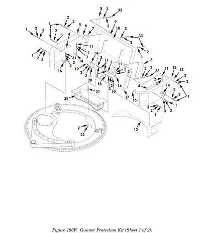 HUMVEE M1113 M1151 GUNNER PROTECTION KIT TIE BAR 6431638-200M1 3040-01-535-9715 | Genuine HMMWV Replacement Parts and Military Surplus Humvee Parts &amp; Accessories
